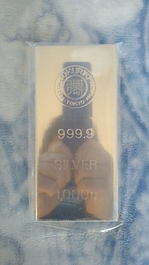 ②入手困難　徳力　徳力本店　銀　銀地金　インゴット　１kg　シルバー　silver　純銀　999.9　1000g　田中　田中貴金属　石福　ゆうパック