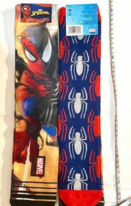 新品未使用　映画　スパイダーマン　アメコミ　英語　キャラ　ハロウィン　プリント　おしゃれ　ソックス