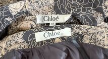 42 大きいサイズ CHLOE クロエ セットアップ スーツ リネン100% 麻 花柄 ヴィンテージ Vintage レディース_画像6