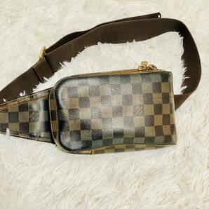 1円【LOUIS VUITTON ルイヴィトン】ジェロニモス ボディバッグ ショルダーバッグ ダミエ ブラウン PVC CA0025 N51994の画像1