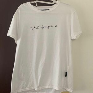 to b. by agnes b. Tシャツ　サイズ38 ロゴT ホワイト