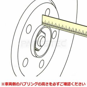 ベンツ ワイドトレッドスペーサー 15mm フロント CLK W209 CL W216 SL R230 ML W164 ハブ径66.6 PCD112 M12/M14対応 黒 2枚組 /7-64×2の画像7