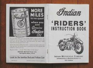 インディアン RIDERS INSUTRUCTION BOOK オーナーズ マニュアル