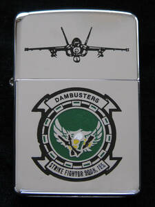 Zippo 米海軍飛行隊・VFA-195記章デザイン 火花OK 2007年9月製 中古１点