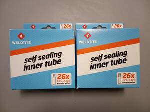 【新品 2本 即決即日発送】チューブ / WELDTITE ウェルドタイト / self sealing inner tube / 26インチ / 1.75-2.125 / 米式 