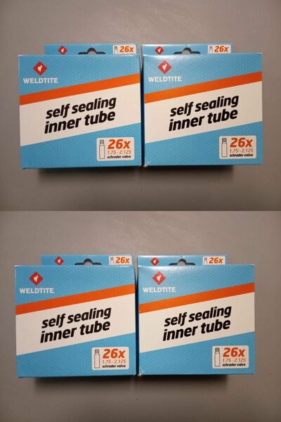 【新品 4本 即決即日発送】チューブ / WELDTITE ウェルドタイト / self sealing inner tube / 26インチ / 1.75-2.125 / 米式 