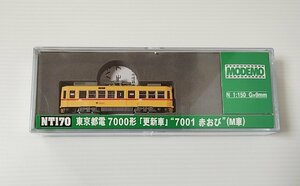 MODEMO NT170 東京都電 7000形 更新車 7001赤おび（Ｍ車）モデモ Ｎゲージ