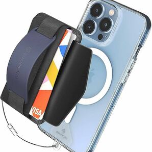 ＊Sinjimoru Magsafe対応カードケース 滑り止めシリコンパッド追加 3in1 iPhoneリングバンド カードホルダー 落下防止タグパッチ Qi充電の画像1
