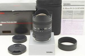 ☆極上美品 SIGMA シグマ 8-16mm F4.5-5.6 DC HSM 元箱 付属品 Canon用 外装後期型！ ♯24042112