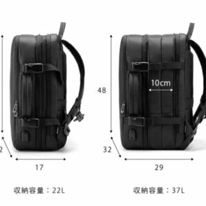 3WAYリュック 圧縮リュック ビジネスリュック  リュックサック リュック バック かばん ビジネスバック  旅行カバン スーツケースの画像10