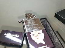 ZIPPO 猫　THE CAT CHINCHILA ブラック　2002年製_画像5