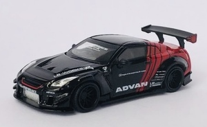 超レア品！1円スタート L MINI GT 1/64 LB★WORKS Nissan GT-R R35 タイプ２リアウィング バージョン３ ADVAN 日本限定