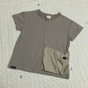 RIO グレージュ Tシャツ シンプル ポケット