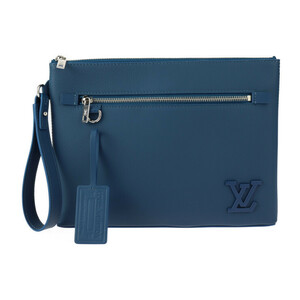  очень красивый товар Louis Vuitton Take off сумка LVaero грамм ручная сумочка M82813 кожа голубой список let клатч [ подлинный товар гарантия ]