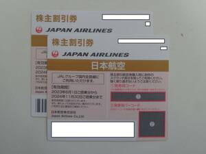 JAL ○株主優待券 2枚○ 2024年11月30日まで 日本航空 JAPAN AIRLINES 株主割引券