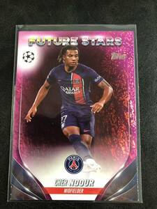 ndour PSG パリ 2023-24 Topps UEFA Club Competitions Pink Sparkle