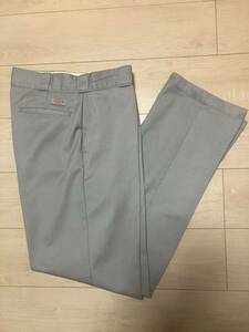 即決 90sエルサルバドル製 Dickies 874 W33L34 ワークパンツ SV シルバー グレー ディッキーズ チノパン スラックス ノームコア usa 米国