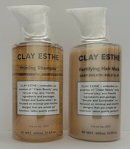 クレイエステ ゴールドクレイ プライミングシャンプー&ヘアマスクセット 400ml+400ml　CLAY ESTHE 