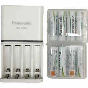  Izumi shop 24-587 [ electrification has confirmed / single 3 shape battery 8ps.@ attached / superior article ] Panasonic BQ-CC85 fast charger rechargeable Evo rutaEVOLTA Nickel-Metal Hydride battery 