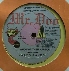 シュリンク付き Nardo Ranks / Steely & Clevie - Who Dat Them A Wear Mr. Doo Gary Henderson Clevie Browne Wycliffe Johnson