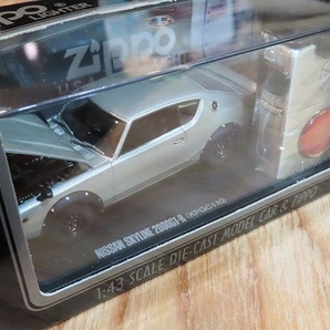 ★コレクター放出品デッドストックZippo/ジッポNISSAN/ニッサン スカイライン 2000GT-R 1：43スケールミニカー付 2000年頃製ヴィンテージ★の画像2