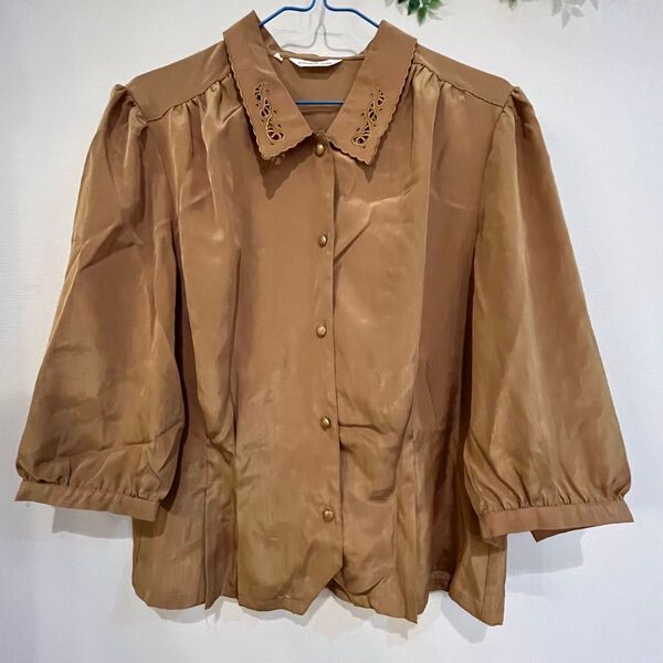 シャツブラウス 七分袖 古着屋