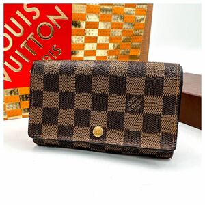 ルイヴィトン ダミエ　L字ファスナー 折り財布　お札入れ メンズ LOUIS VUITTON