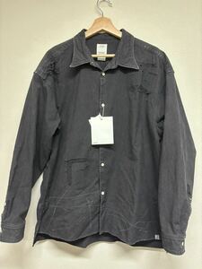 32 visvim TRAVAIL SHIRT L/S CRASH 3 BLACK