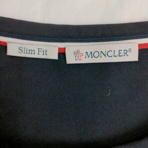 MONCLER 半袖 Tシャツ サイズ:S ネイビー スリムフィット シンプル 無地 ライン モンクレール モンクレの画像3