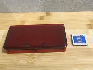 【動作未確認】任天堂　ニンテンドー　3DS　CTR-001　赤　レッド　本体　ソフト　モンスターハンター　モンハン