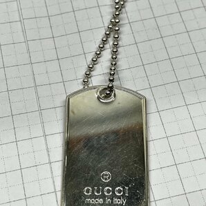 GUCCI ドッグタグ GUCCIロゴ グッチ シルバー925 ボールチェーン の画像3