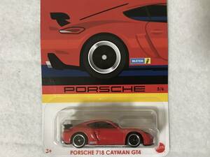 バースデー限定 ホットウィール PORSCHE 718 CAYMAN GT4 赤 HotWheels ポルシェ ケイマン BILSTEIN ビルシュタイン 未開封