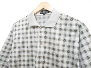 [dunhill] Dunhill * Italy made! total pattern polo-shirt with short sleeves *M