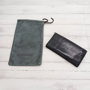 美品 TAGLIOVIVO タリオヴィヴォ loop wallet 長財布 ブラック 加工 ケース付き 小銭入れあり