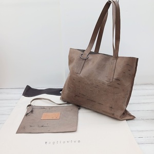 99 美品 tagliovivo タリオヴィヴォ reversible shopper carta soft リバーシブル　ショッパー トート レザー ポーチ付き