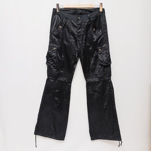 99 00s 10s japanese label Y2K design flare cargo pants civarize BLK シヴァーライズ フレアカーゴパンツ 