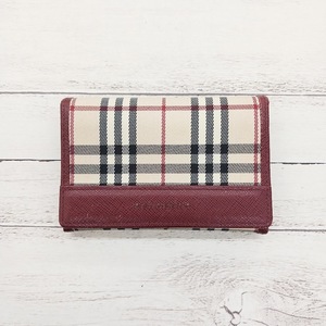 BURBERRY バーバリー カードケース ノバチェック ボルドー 二つ折り