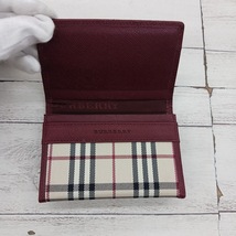 BURBERRY バーバリー カードケース ノバチェック ボルドー 二つ折り _画像5