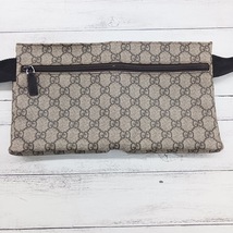 99 GUCCI グッチ 28566 20047 GG柄 GGキャンバス×レザー ボディバッグ ウエストポーチ ショルダーバッグ _画像5