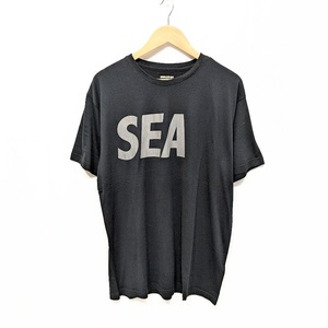 未使用品 WIND AND SEA Smooth Micro Modal Tee ウィンダンシ― Tシャツ シルク混 ブラック WDS-O-SEA-23-Q4-CS-01 L