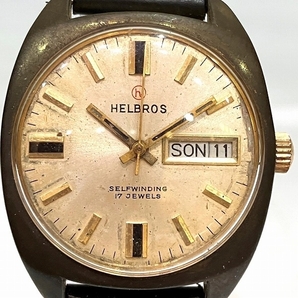 ヘルブロス クリントン 17JEWELS 自動巻 時計 腕時計 メンズ☆0321の画像4