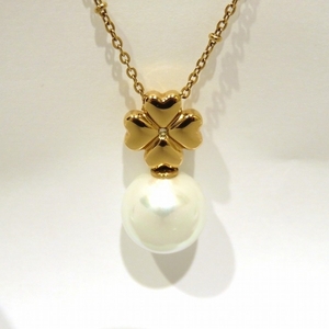 Folifori Big Pearl Clover Motif Brand маленькое ожерелье, дамы ☆ 0335