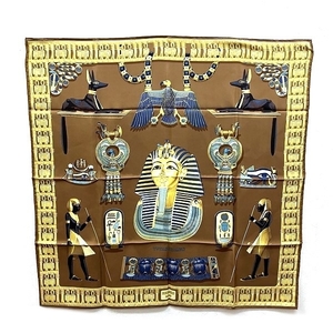 エルメス カレ90 TUTANKHAMUN ツタンカーメン ブランド小物 スカーフ レディース☆0317