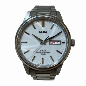 セイコー アルバ V158-0BD0 ソーラー 時計 腕時計 メンズ☆0332
