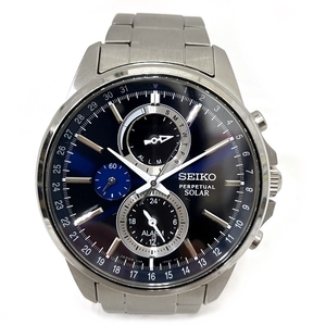 Seiko Spirit Smart v198-0ac0 Solar Watch Watch Men ☆ 0203