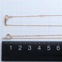 K10PG ネックレス ダイヤ 0.07 総重量約1.3g 約40cm 中古 美品 送料無料☆0315_画像5