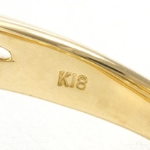 K18YG リング 指輪 15.5号 アコヤ真珠 約5.5～7mm ダイヤ 0.05 カード鑑別書 総重量約7.1g 中古 美品 送料無料☆0202_画像8
