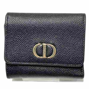  Dior S2057 black 3. folding purse lady's *0331