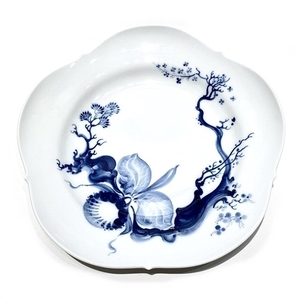 マイセン ブルーオーキッド 25cm 皿 2枚セット ブランド食器 洋食器☆0202の画像2
