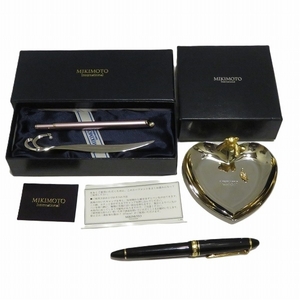 1 jpy ~ there is no final result Mikimoto ballpen etc. brand stationery accessory 3 point set *0318